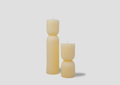 Ridged Pillar Candle